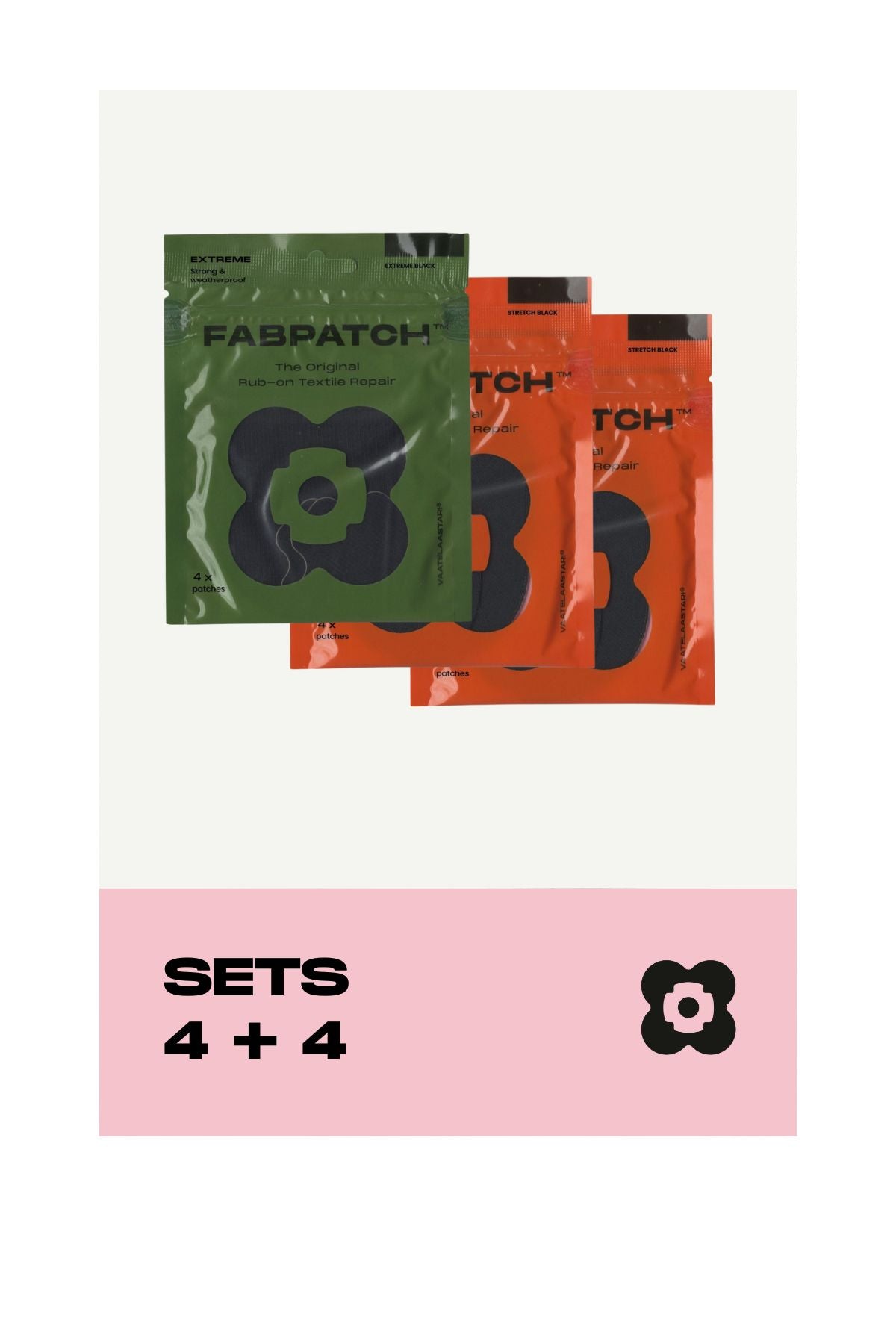 All black duo -set: 2 x STRETCH BLACK, EXTREME BLACK