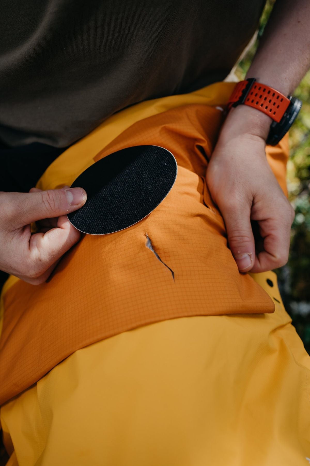 Hankausta kestävä tekstiilipaikka