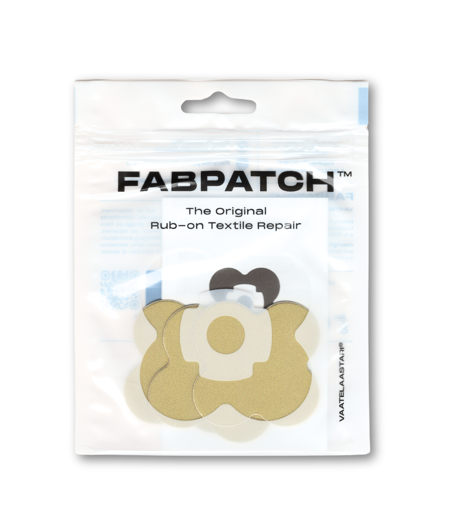 khaki fabpatch vaatelaastari stretch tekstiilipaikka paketti