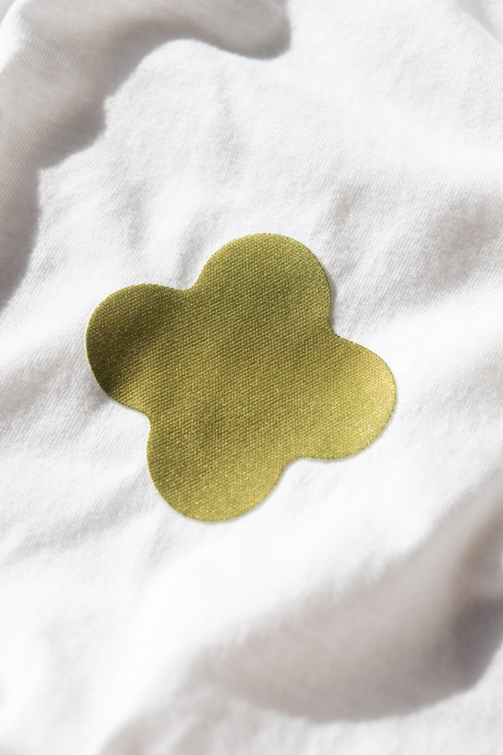 FABPATCH STRETCH Olive green flowers