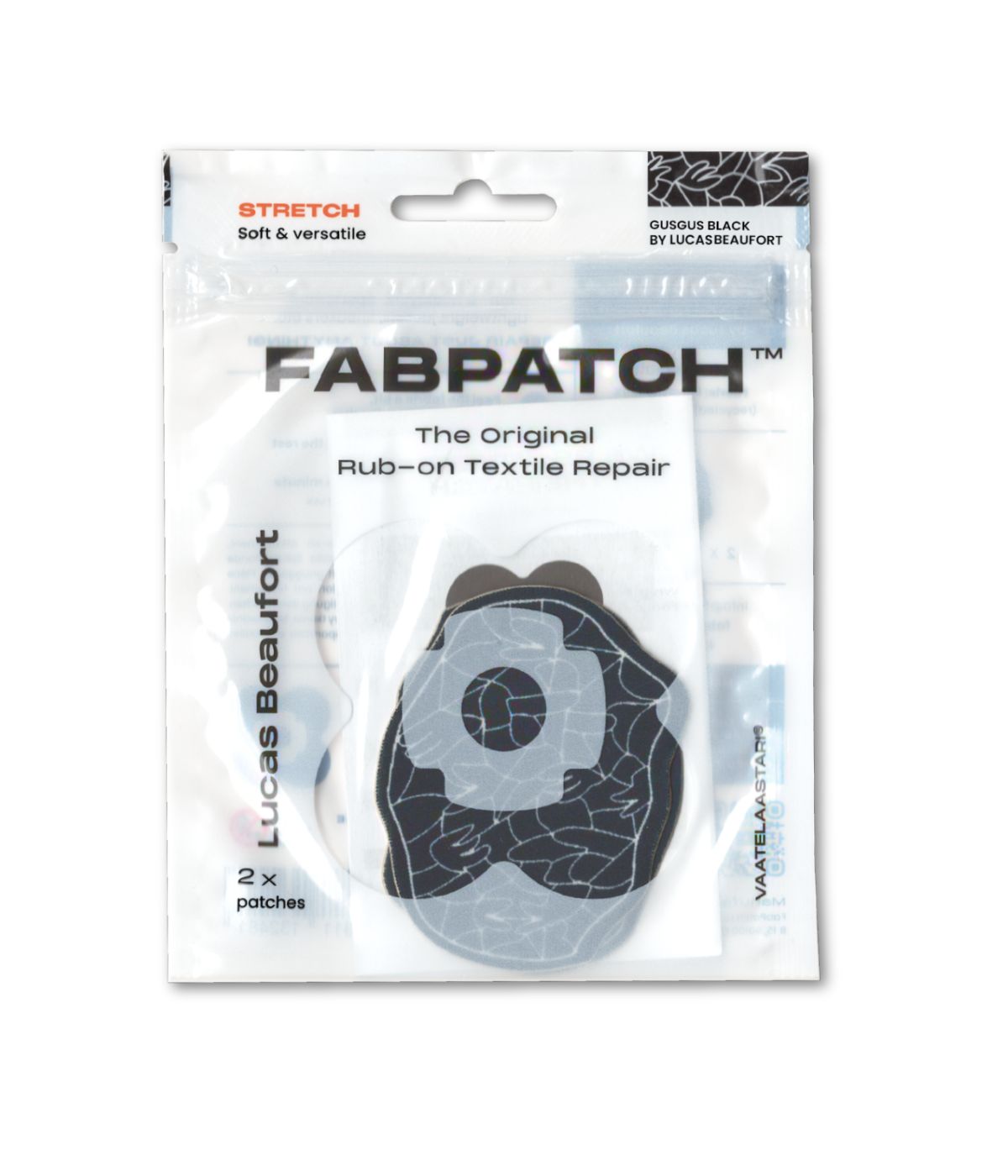 Vaatelaastari FabPatch GusGus by Lucas_Beaufort musta korajuspaikka