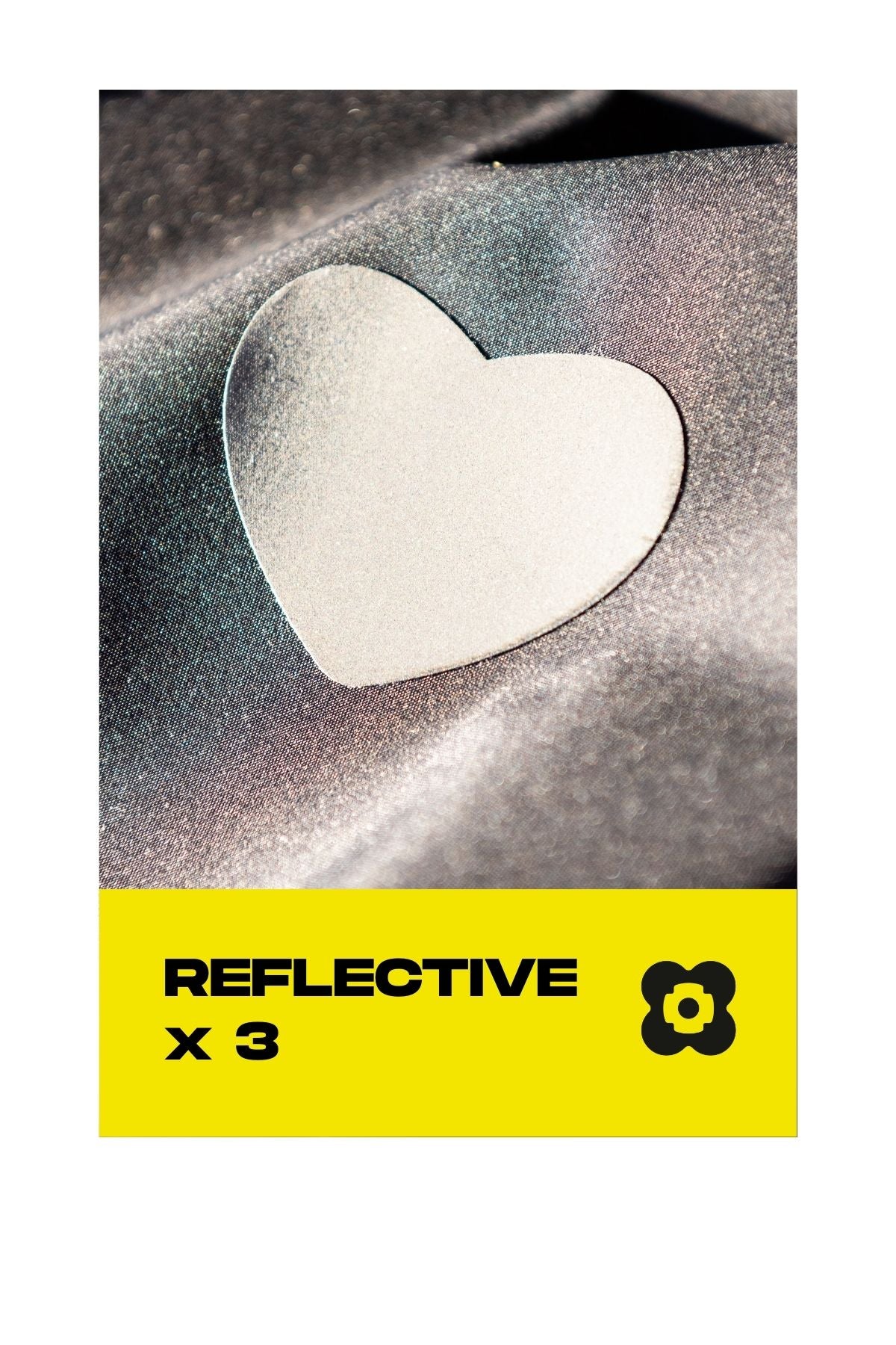 FABPATCH REFLECTIVE Black hearts