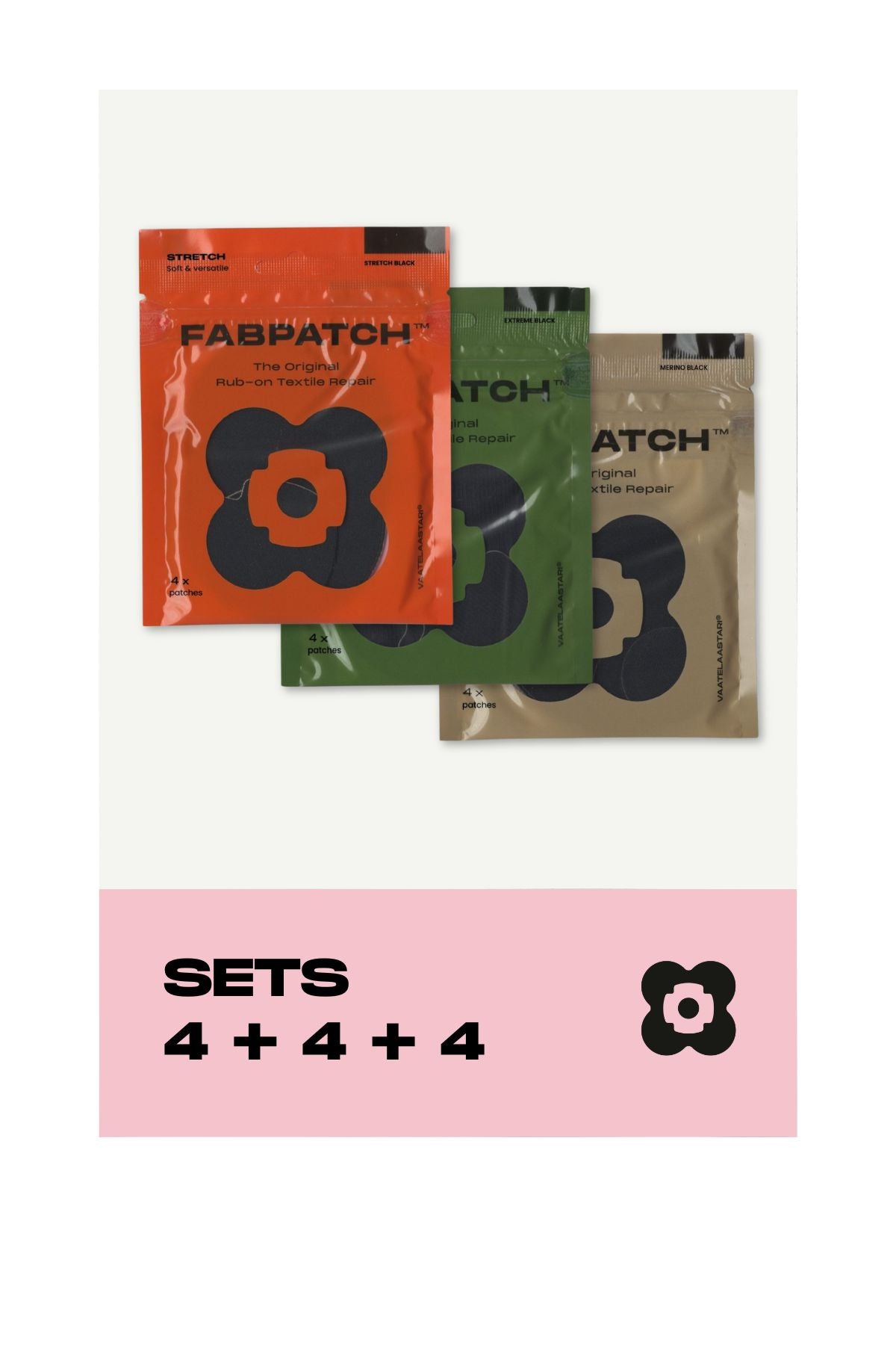 All black trio-setti: STRETCH BLACK, EXTREME BLACK, MERINO BLACK