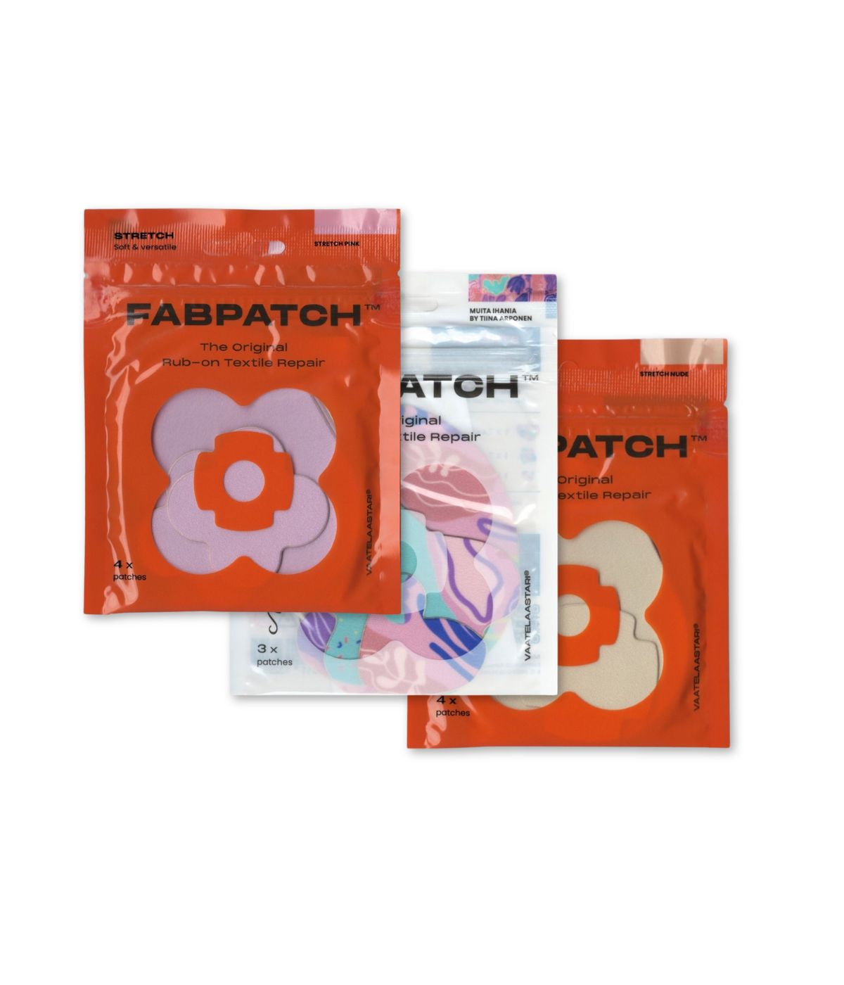 All pastel -setti: STRETCH PINK, STRETCH NUDE, STRETCH MUITA IHANIA