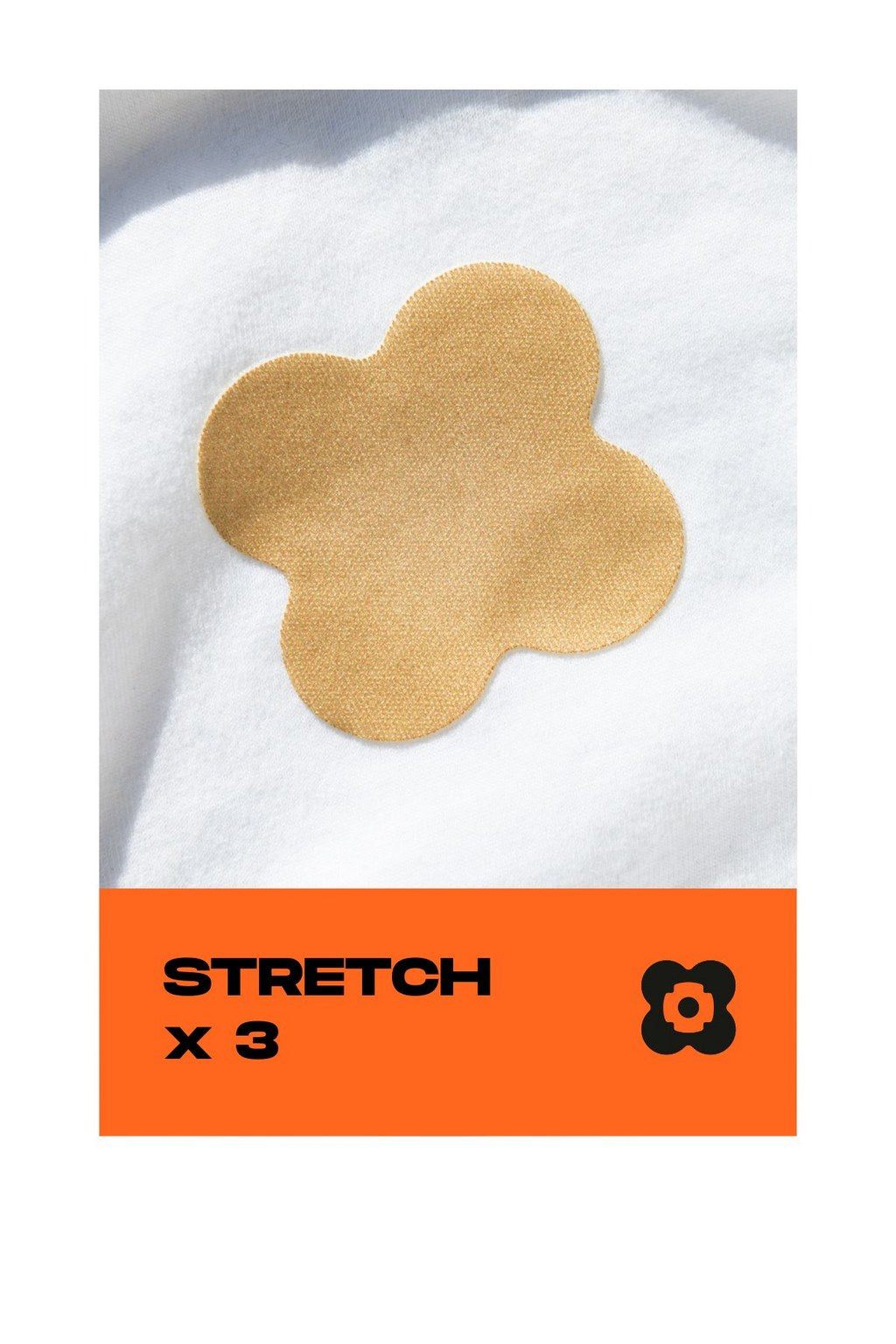 FABPATCH STRETCH Khaki flowers