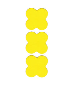 FabPatch Vaatelaastari yellow flowers korjauspaikka